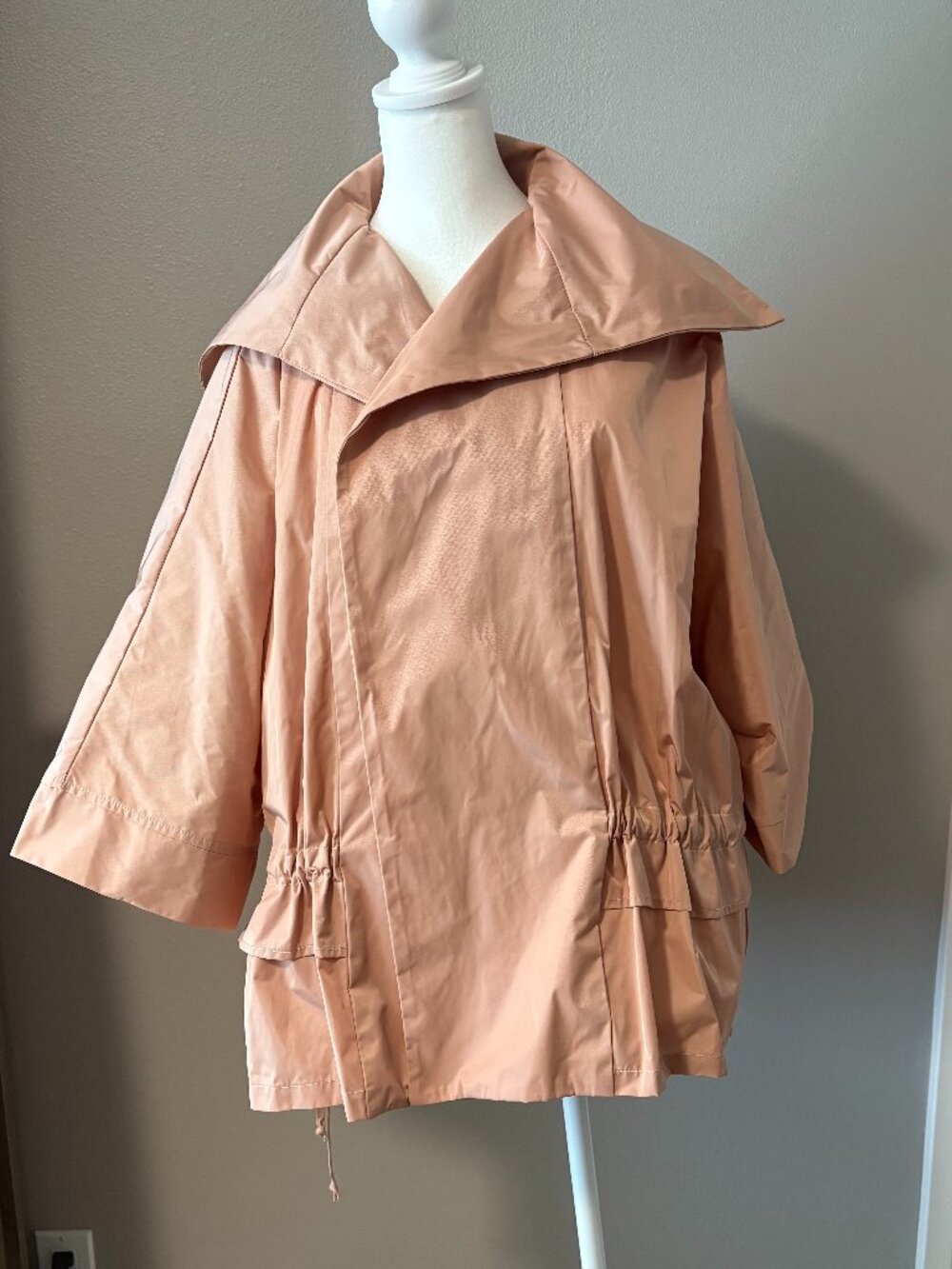 Planet by Lauren G Blush Nylon Drawstring Jacket One Size Excellent